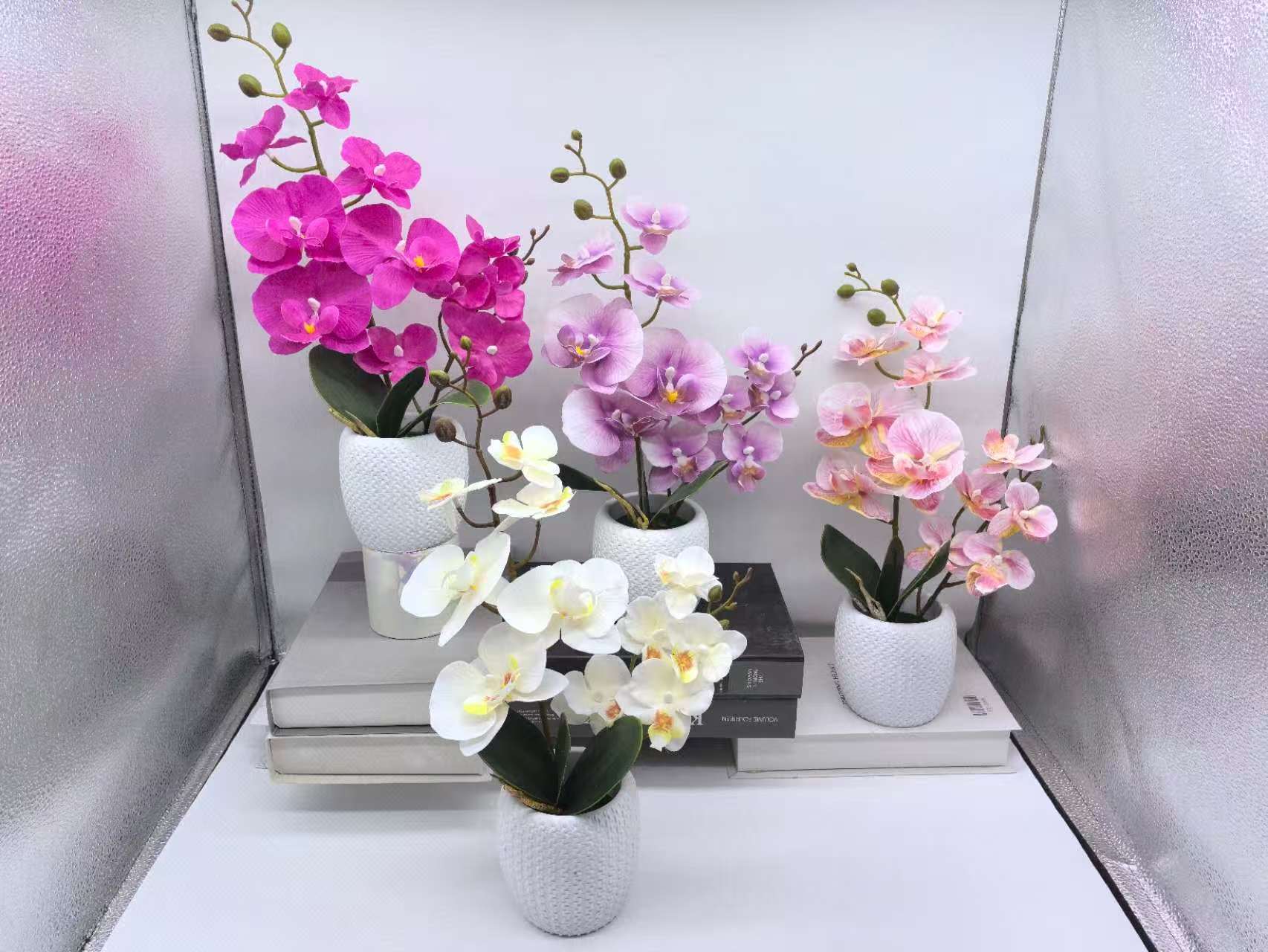 高仿真花卉盆栽兰花竹子盆景绿植