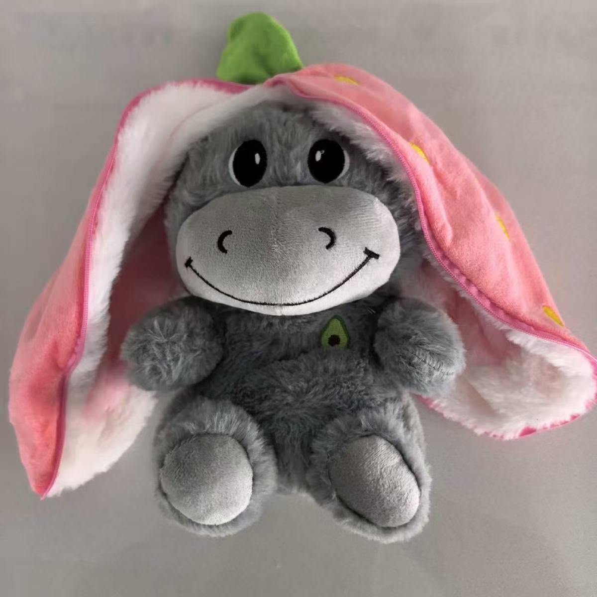 Cross-border new products can breathe, glow and make sounds. Strawberry, avocado, donkey, baby lullabies, music, early education dolls Specification image