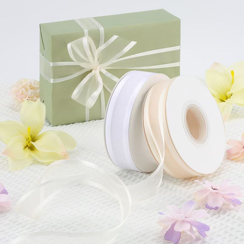 Ribbon cake baking packaging, webbing, flower gift packaging, diy handicraft, ribbon bow, textile leather accessories, gradient webbing, ribbon bow decoration, handicraft materials, multi-color webbing Item Picture