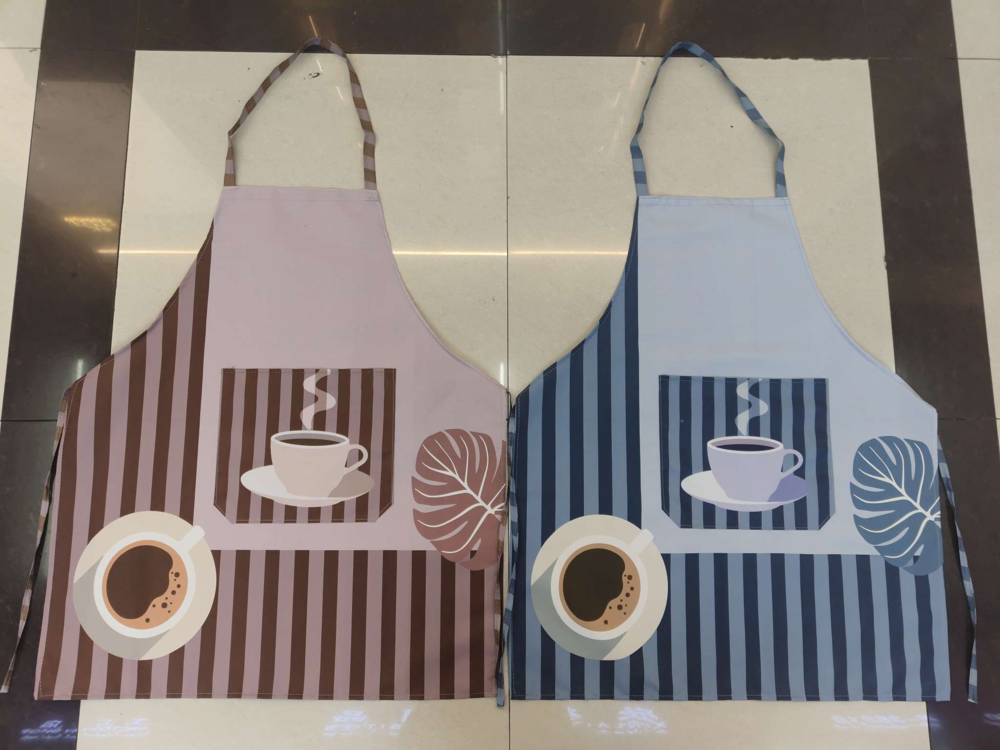 Korean-style fashionable anti-stain, dust-proof and dirt-proof work and home kitchen apron for both men and women, cute baking positioning, neckband and waist wrap pic 7