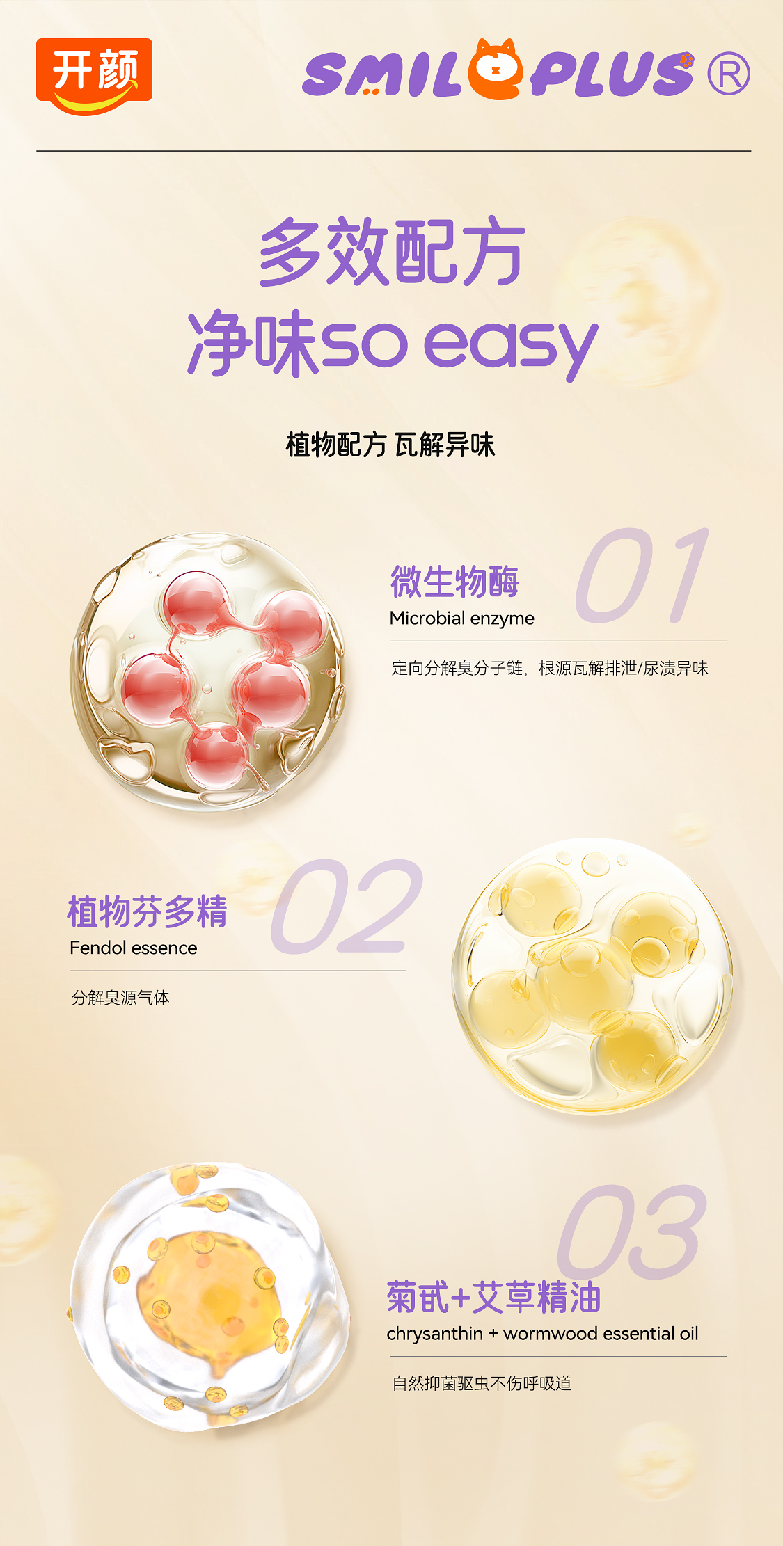 【开颜】宠物2.0款草本除臭喷雾生物酶分解去猫尿狗尿持久留香详情8