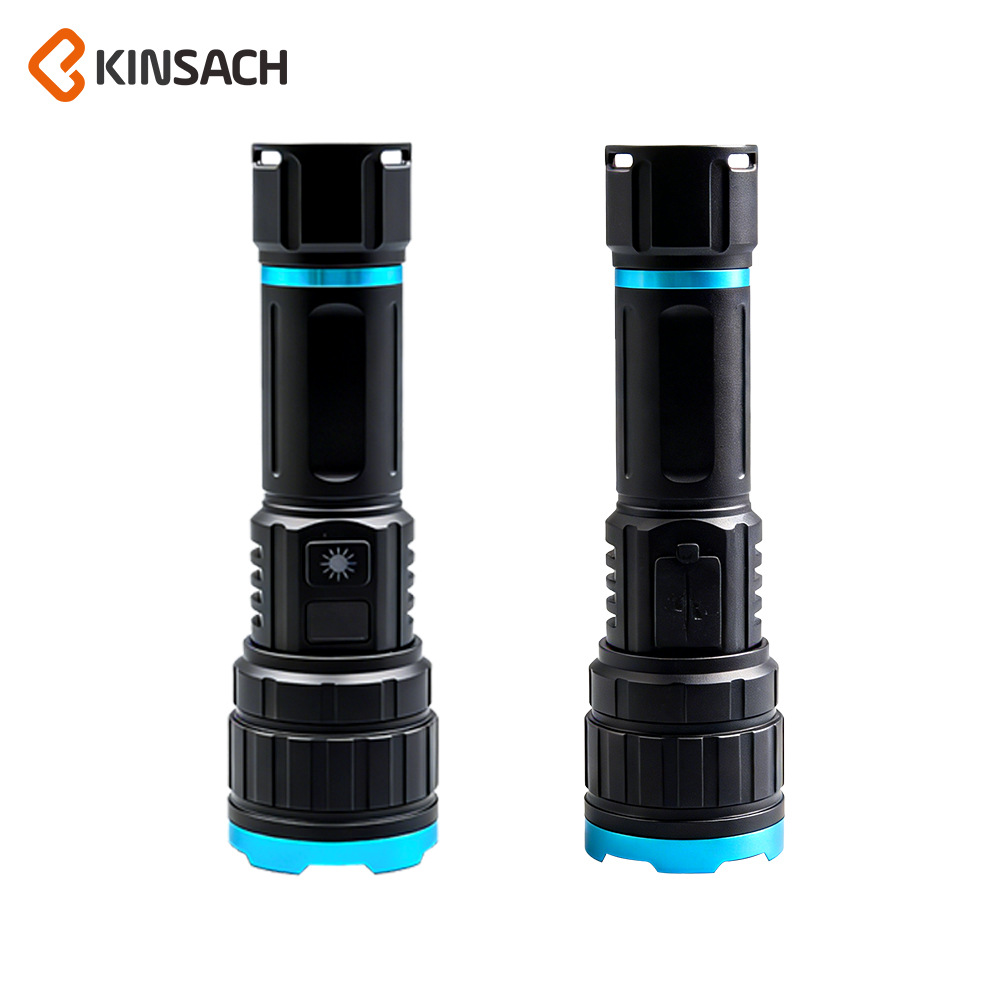 KINSACH flashlight White Laser Strong light white laser flashlight multi-functional emergency lighting portable searchlight Specification image
