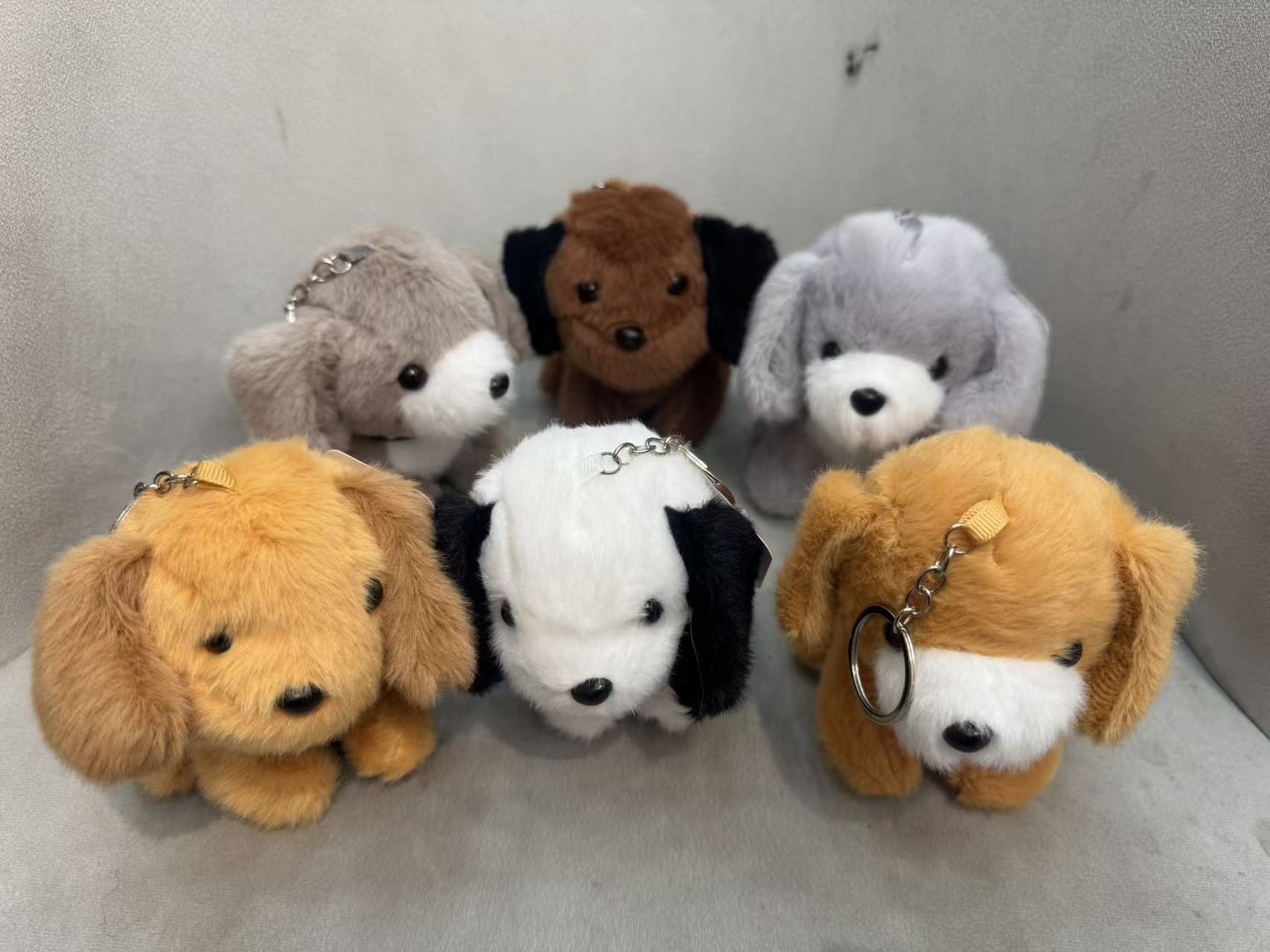 Little squatting dog plush toy, claw machine doll, wedding and wedding scattering, wedding claw machine, little rabbit pendant pic 1