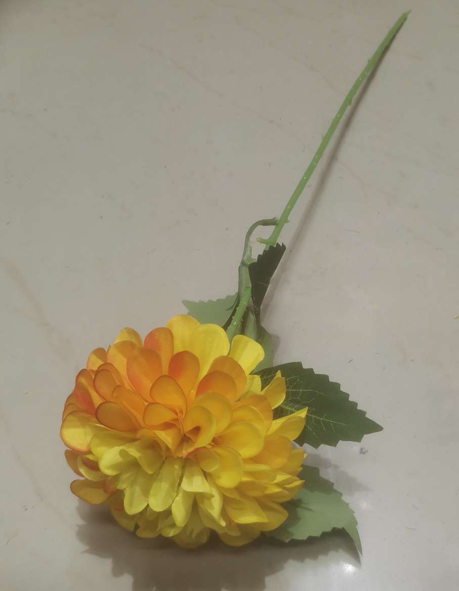 新款仿真单支卷筒菊  高支仿真花 装饰工程花 菊花类 详情图3