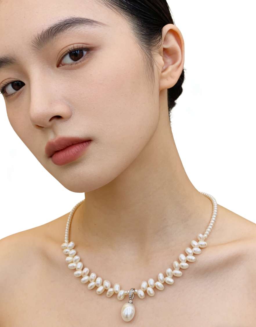 Moonlight Fragments 2026 New Natural Freshwater Pearl Necklace S925 with silver clasp, a light luxury and versatile necklace