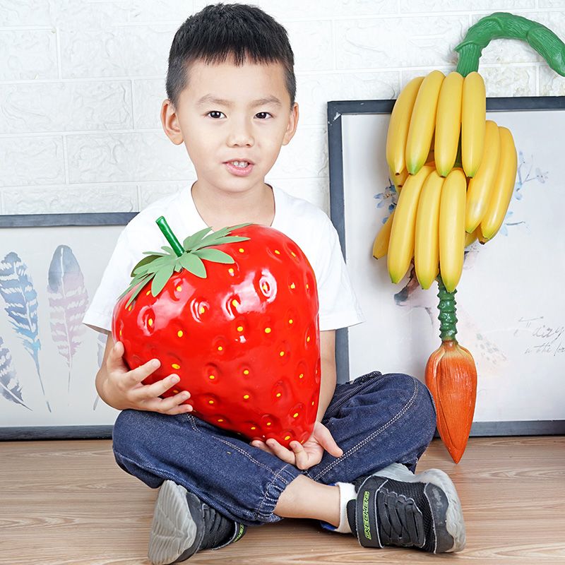 Simulated fruit and vegetable blind bags, Amalfi lemon handicrafts, food and play fruit shell pendants, simulated bread gifts, extra-large fruits, large strawberries, size 200 detail image 7