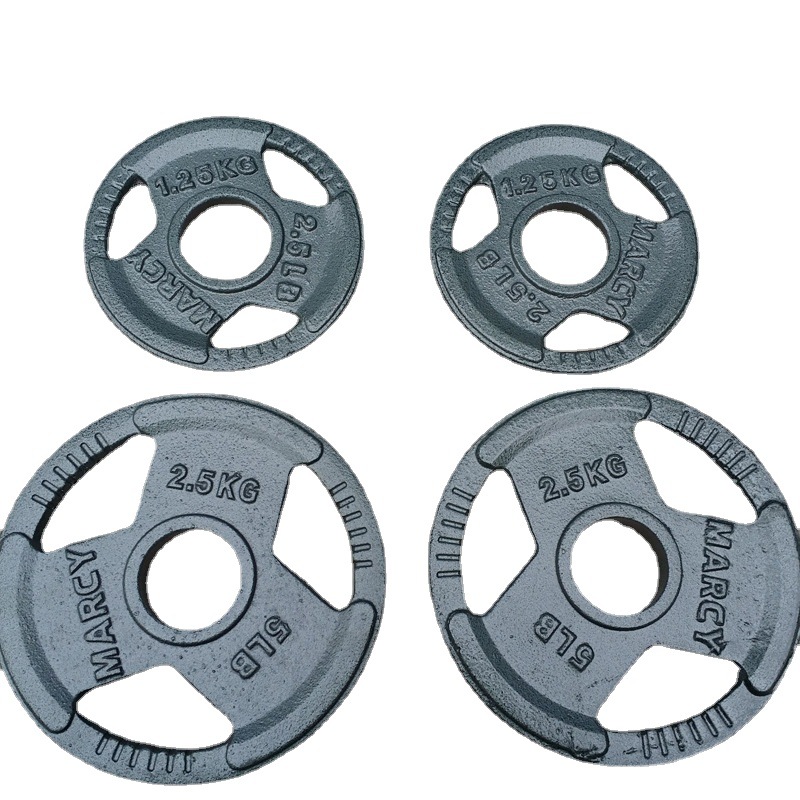 Large-hole painted barbell plate set, 1.25-20KG weightlifting home fitness equipment set, dumbbell muscle building