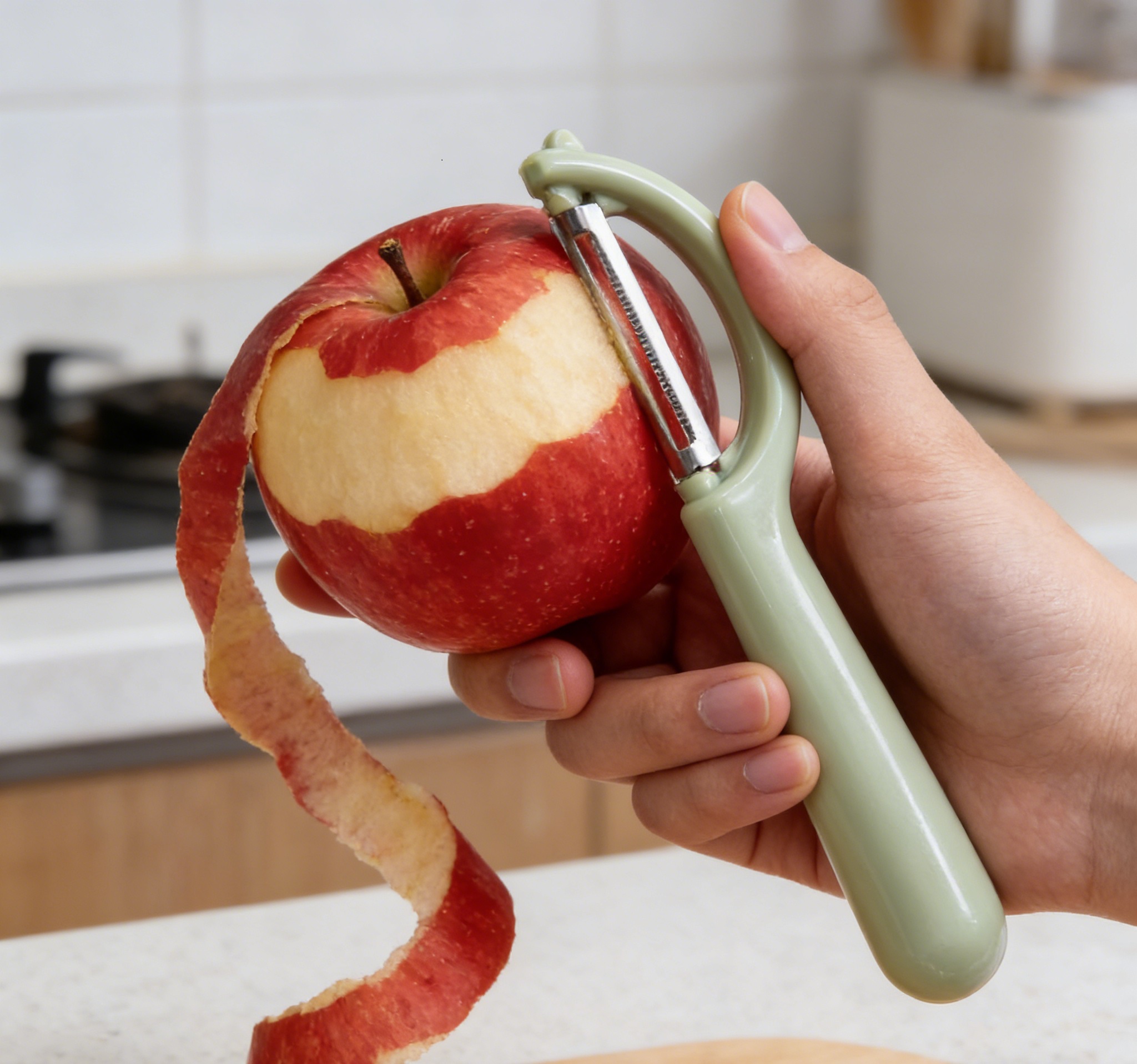 Stainless steel fruit peeler, peeler knife, potato and orange peeling tool, shred tool details Picture