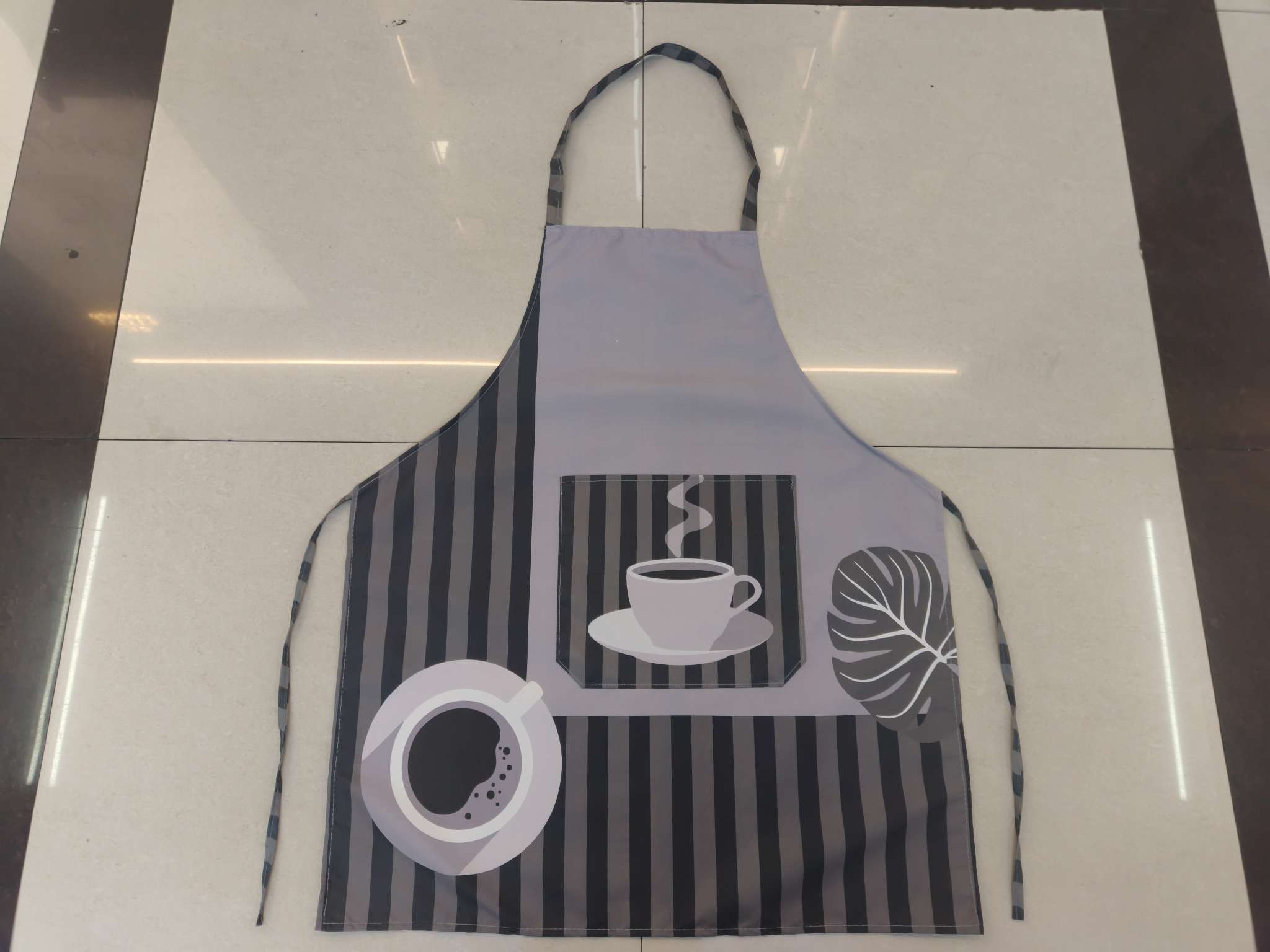 Korean-style fashionable anti-stain, dust-proof and dirt-proof work and home kitchen apron for both men and women, cute baking positioning, neckband and waist wrap