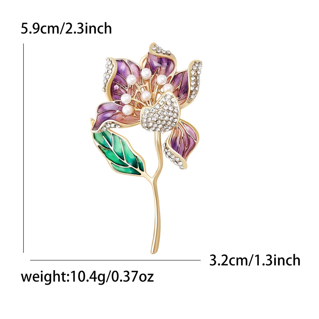 Fashionable commuting, light luxury, versatile oil-painted hibiscus flower brooch, high-end women's anti-glare, high-end feel, niche new brooch Item Picture
