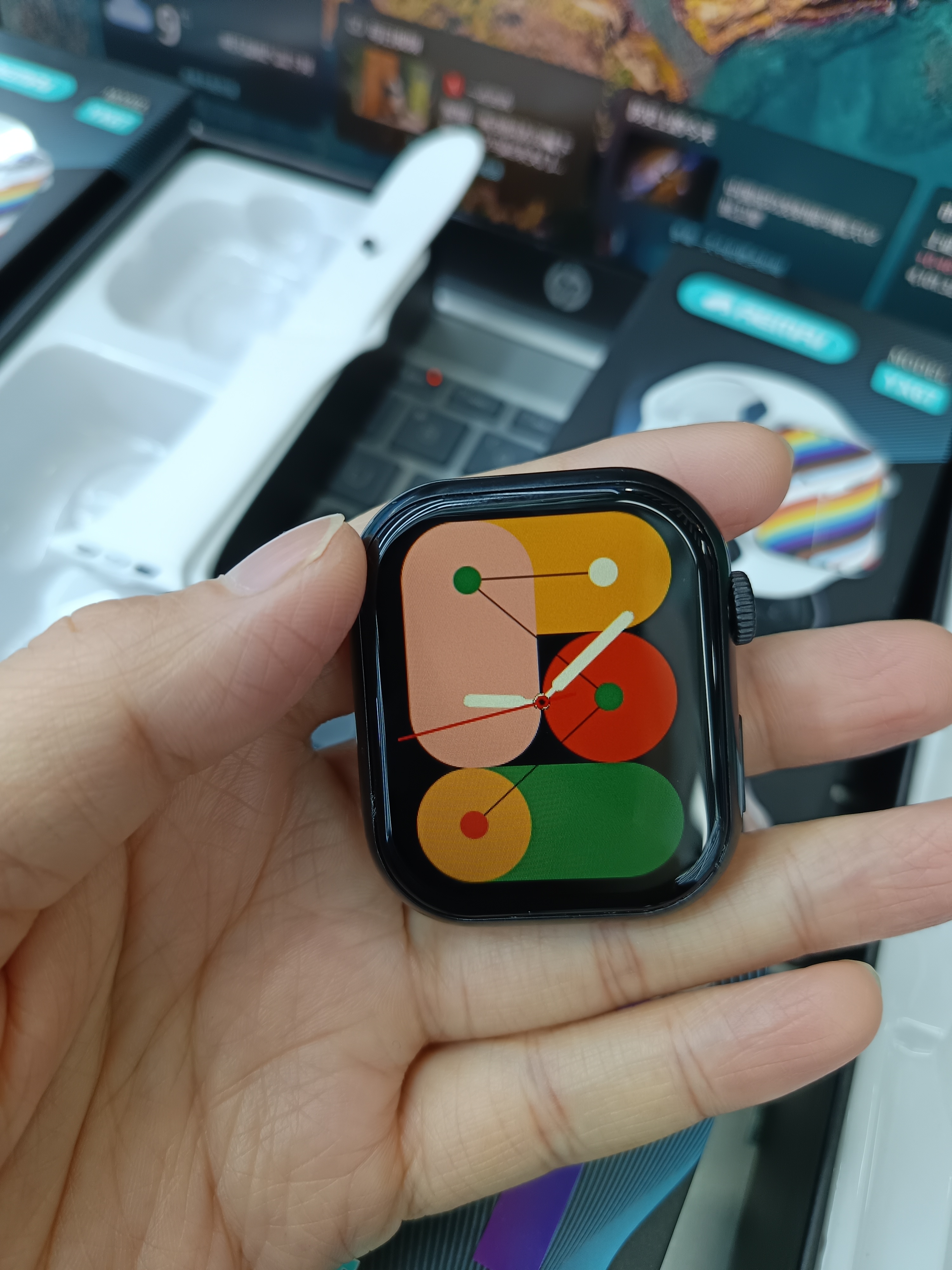 The AEMAI YX67 smart sports watch features a large screen for making and receiving calls, detecting heart rate and blood pressure, and comes with a silicone sports strap Application Scenario