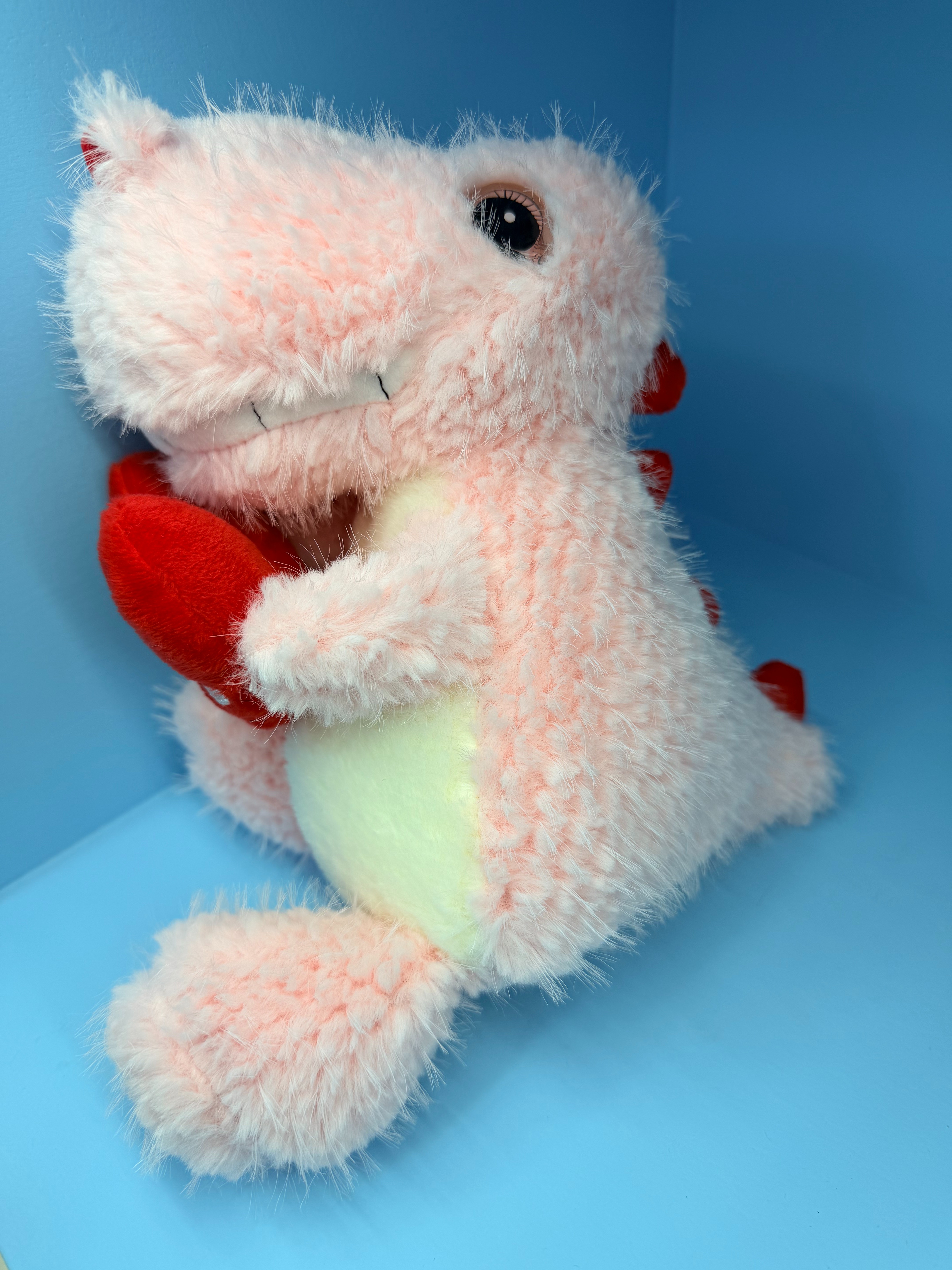 粉色毛绒关节龙玩偶解压玩具Fgo信龙玩具