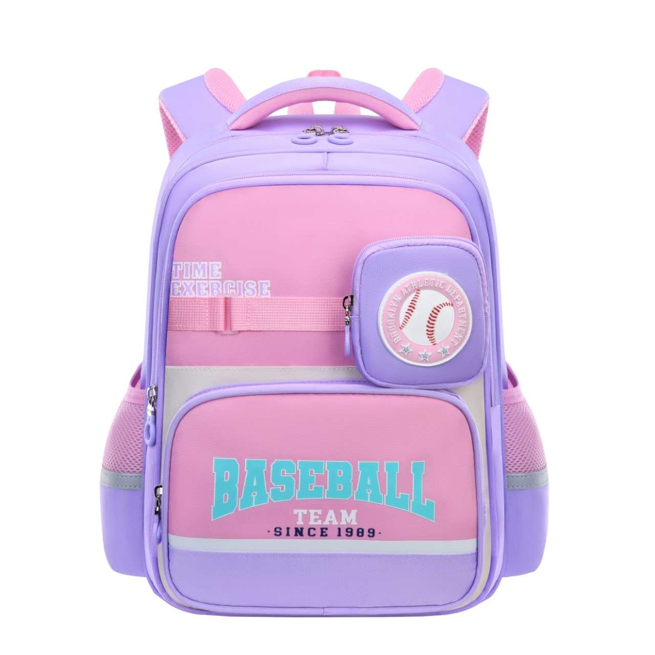 2026 Fashionable and simple two-color children's casual backpack, waterproof and wear-resistant, large capacity, large-tailed cat back protection and burden reduction for primary school students from grades 1 to 6 Item Picture