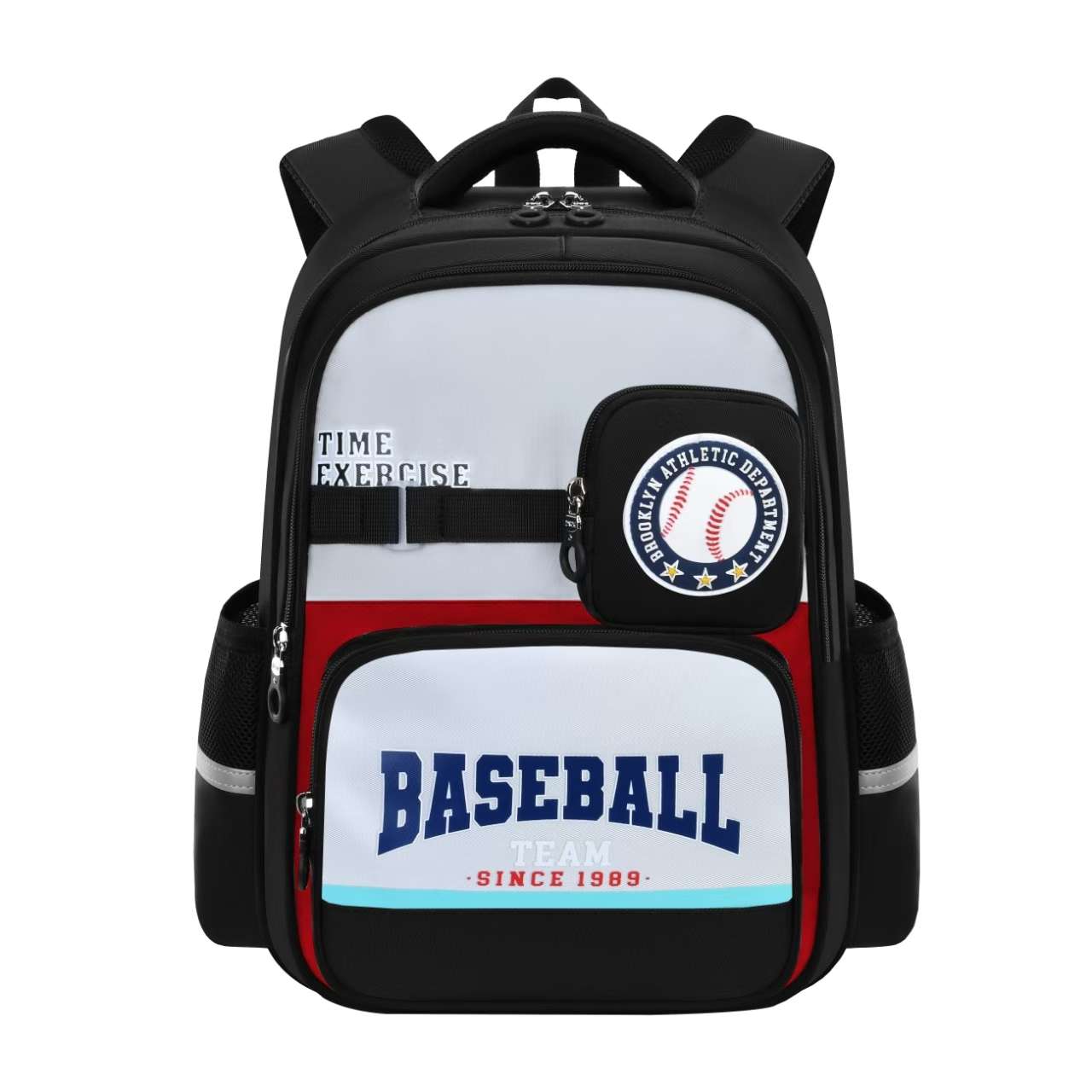 2026 Fashionable and simple two-color children's casual backpack, waterproof and wear-resistant, large capacity, large-tailed cat back protection and burden reduction for primary school students from grades 1 to 6 Specification image