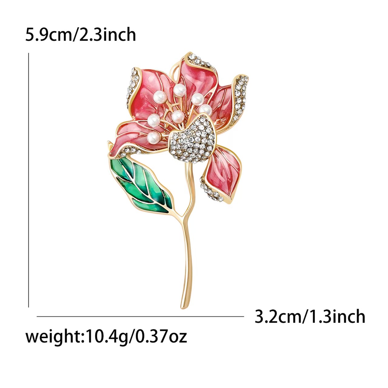 Fashionable commuting, light luxury, versatile oil-painted hibiscus flower brooch, high-end women's anti-glare, high-end feel, niche new brooch Application Scenario