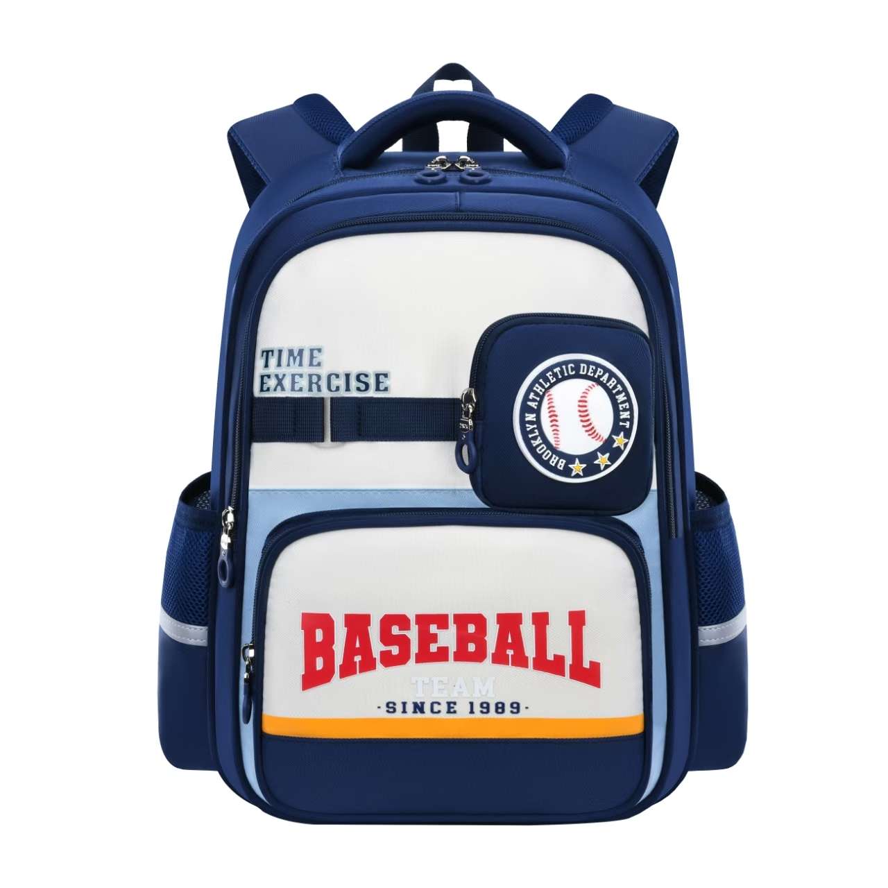 2026 Fashionable and simple two-color children's casual backpack, waterproof and wear-resistant, large capacity, large-tailed cat back protection and burden reduction for primary school students from grades 1 to 6 detail image 5