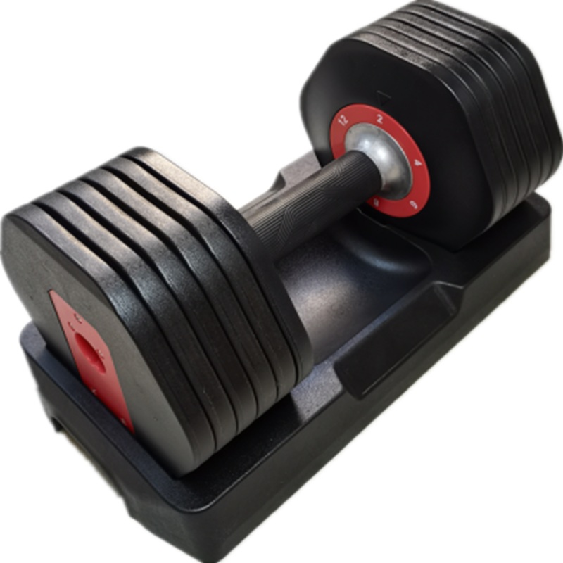 12KG出口品质快速可调节重量男女士家用可调节哑铃力量健身器材