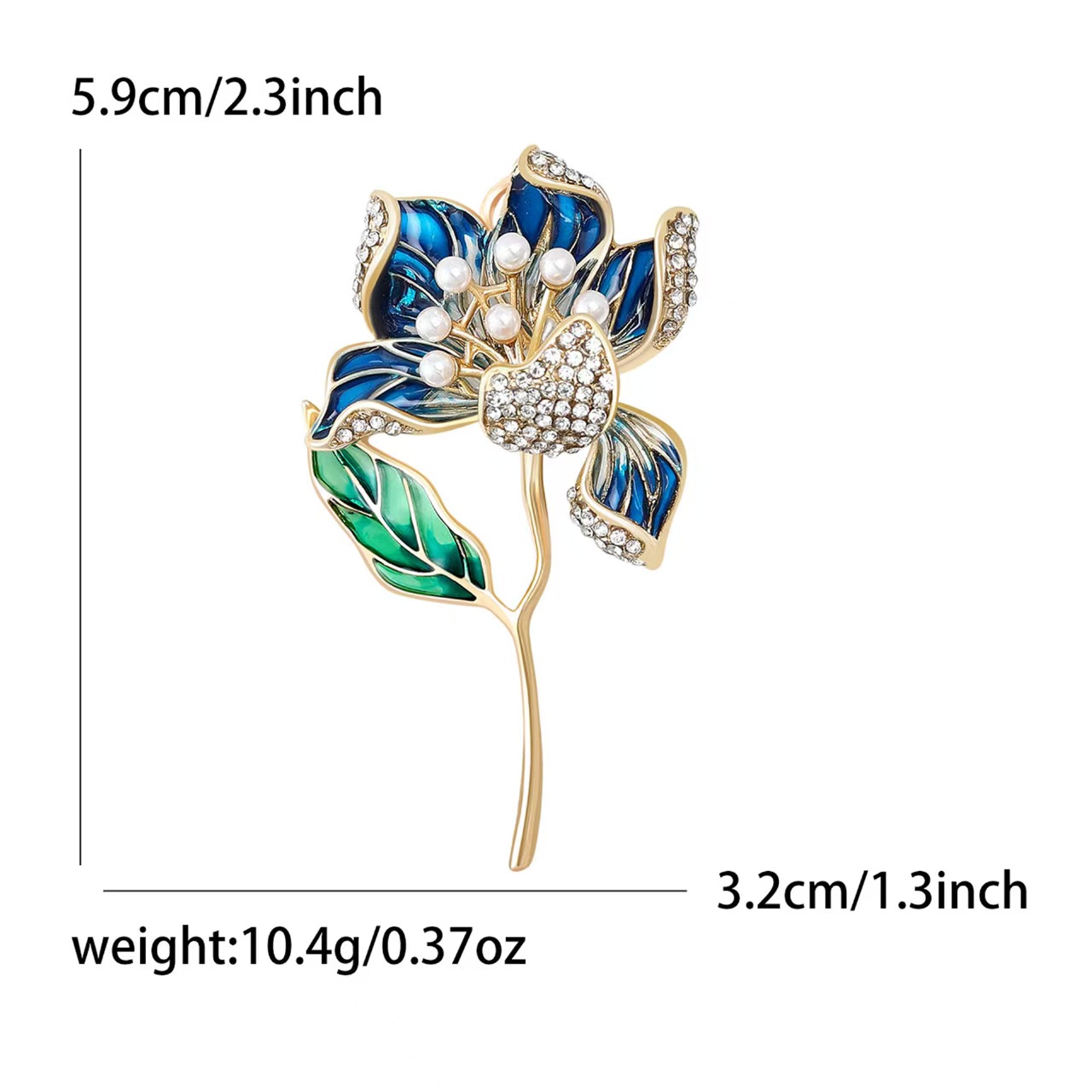 Fashionable commuting, light luxury, versatile oil-painted hibiscus flower brooch, high-end women's anti-glare, high-end feel, niche new brooch details Picture