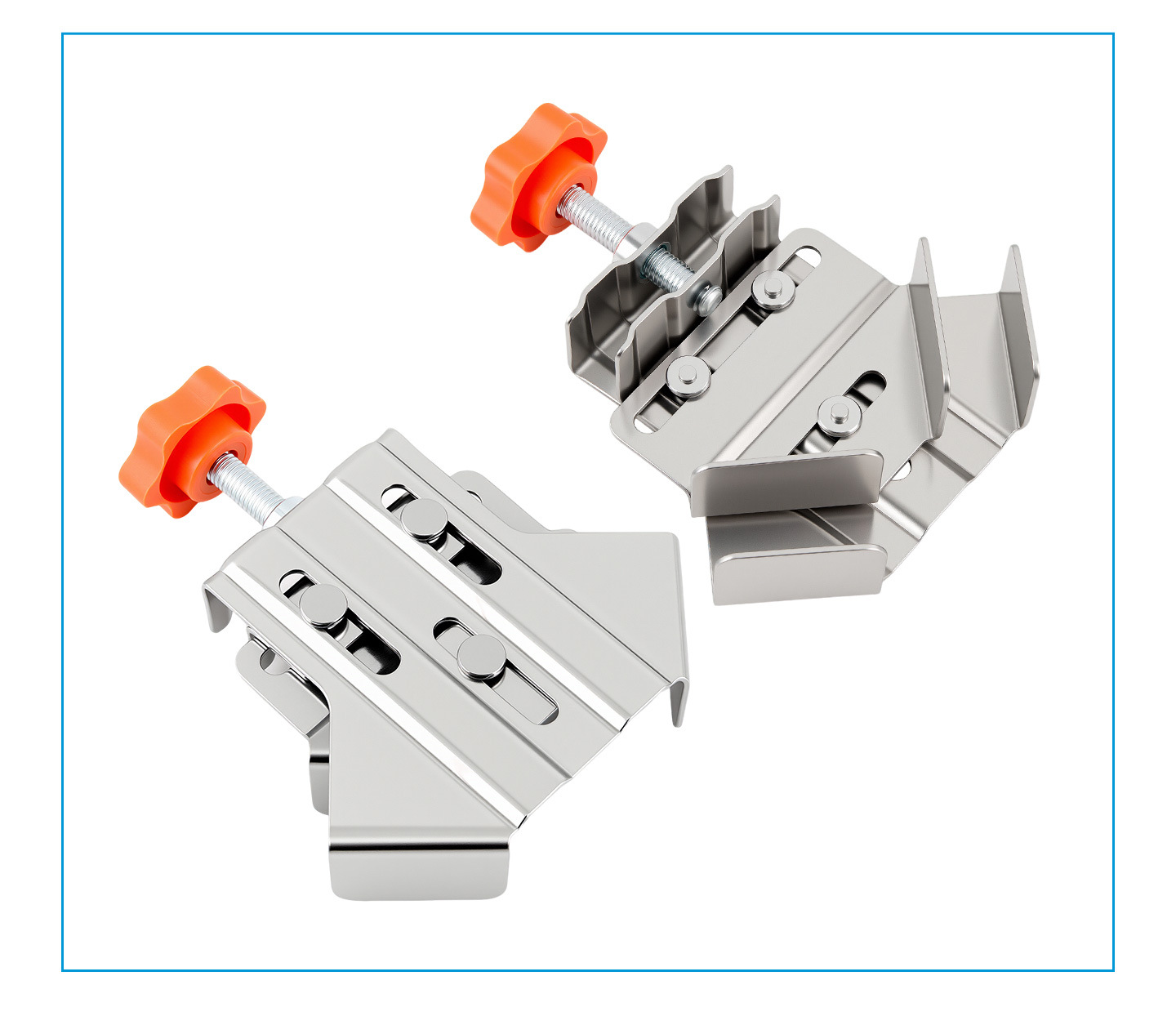 Woodworking right-angle clamp, 90-degree fixator, stainless steel clamp, wooden cabinet splicing, quick clamping, picture frame installation magic tool undefined