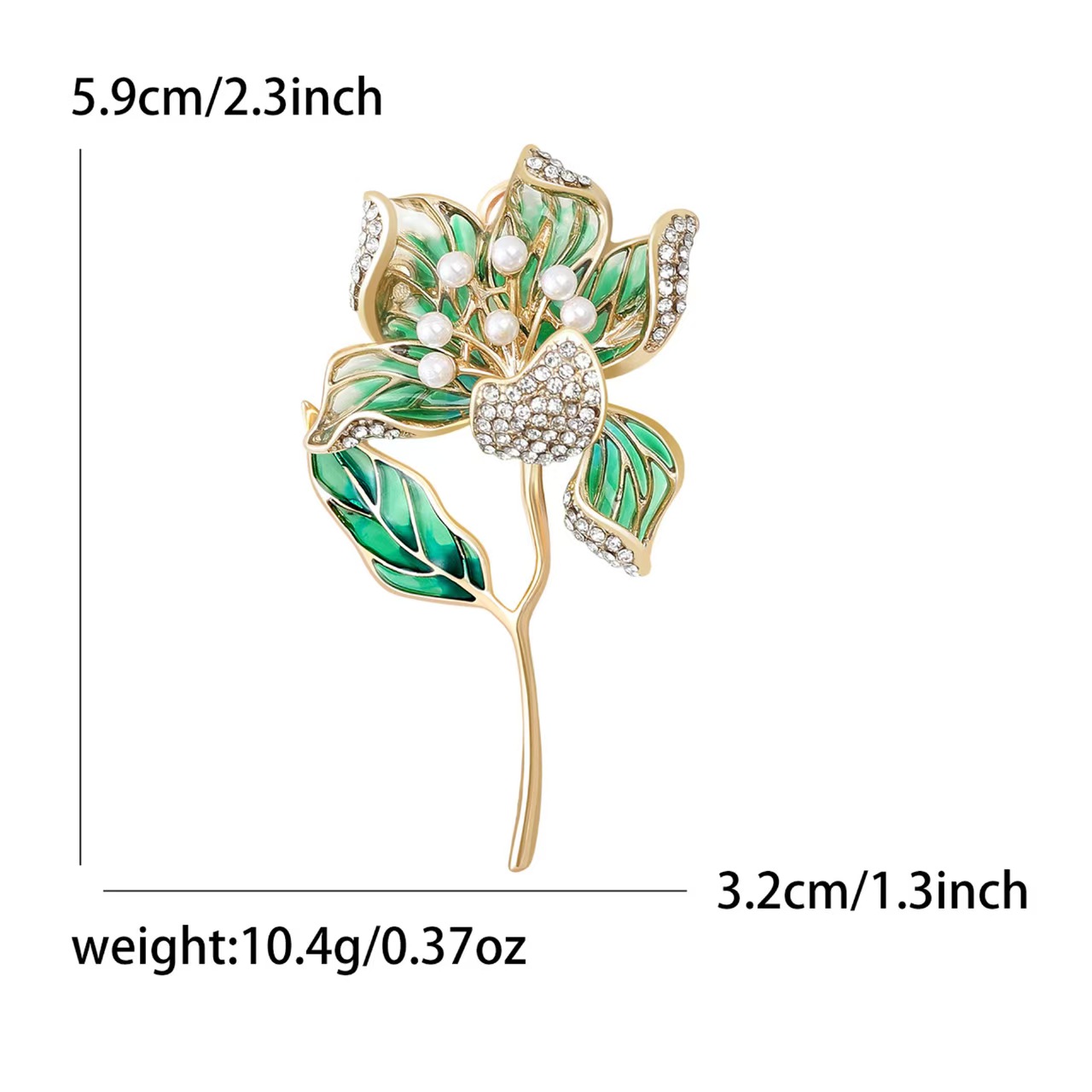Fashionable commuting, light luxury, versatile oil-painted hibiscus flower brooch, high-end women's anti-glare, high-end feel, niche new brooch Specification image
