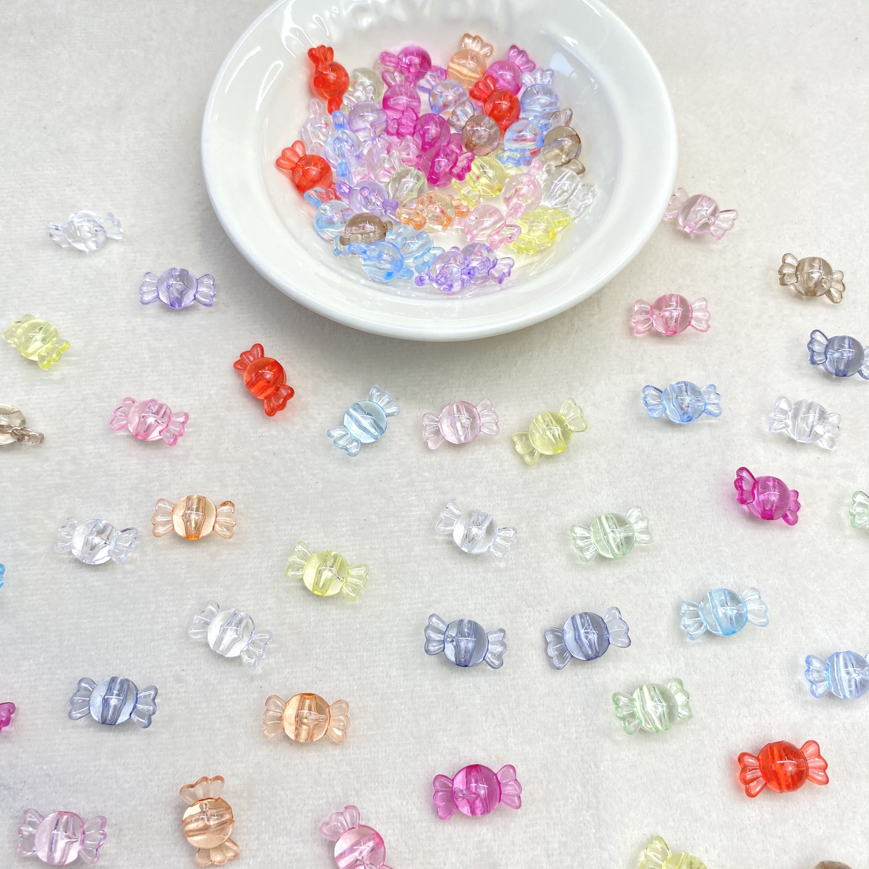 亚克力透明糖果串珠diy/手机链搭配钥匙扣饰品配件材料散珠