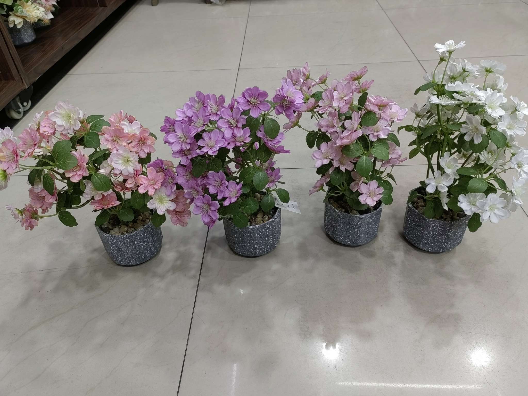 阿冰仿真花艺清明花塑料仿真花环向日葵植绒花心纸浆花盆