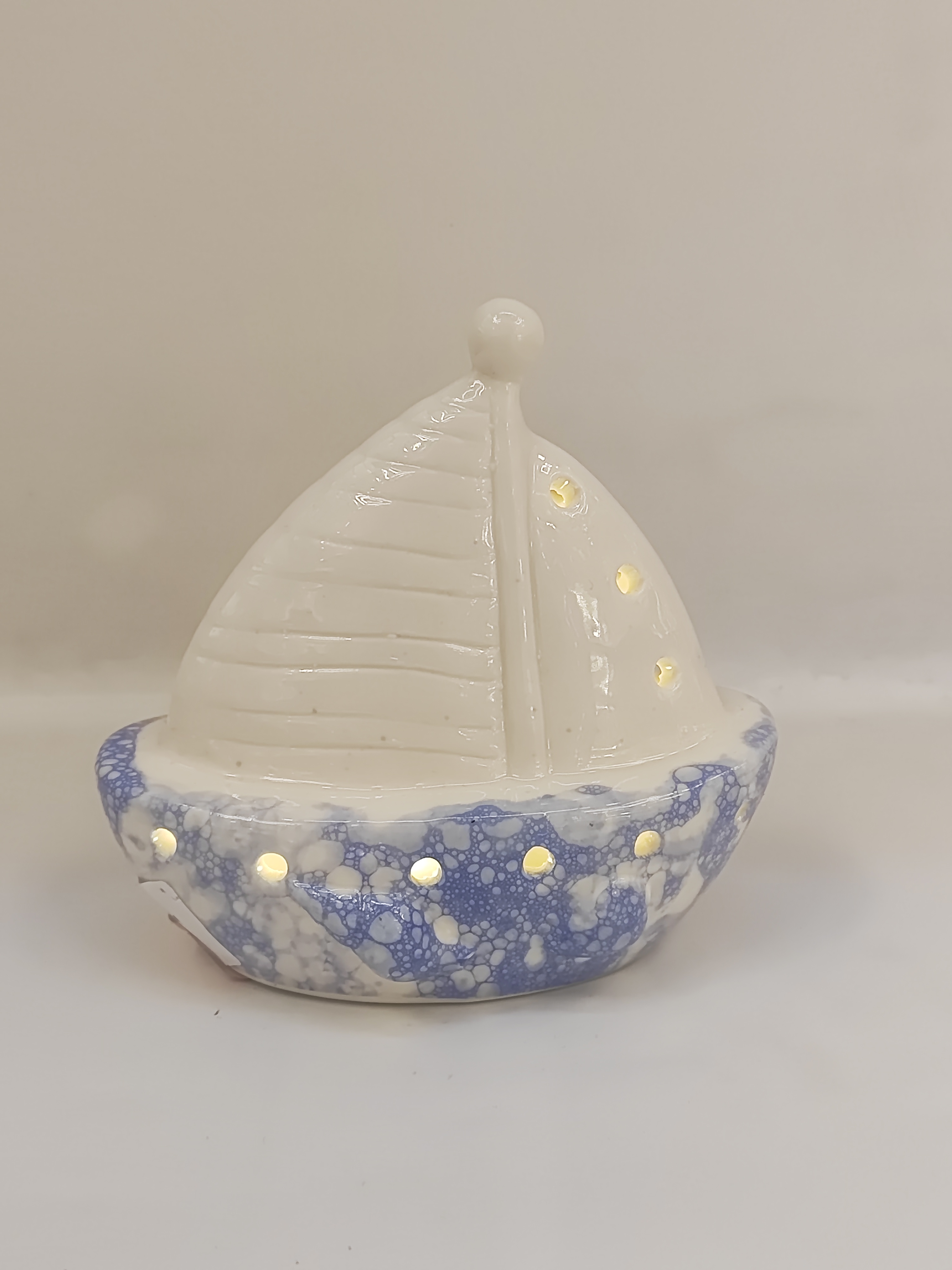 陶瓷带灯帆船⛵