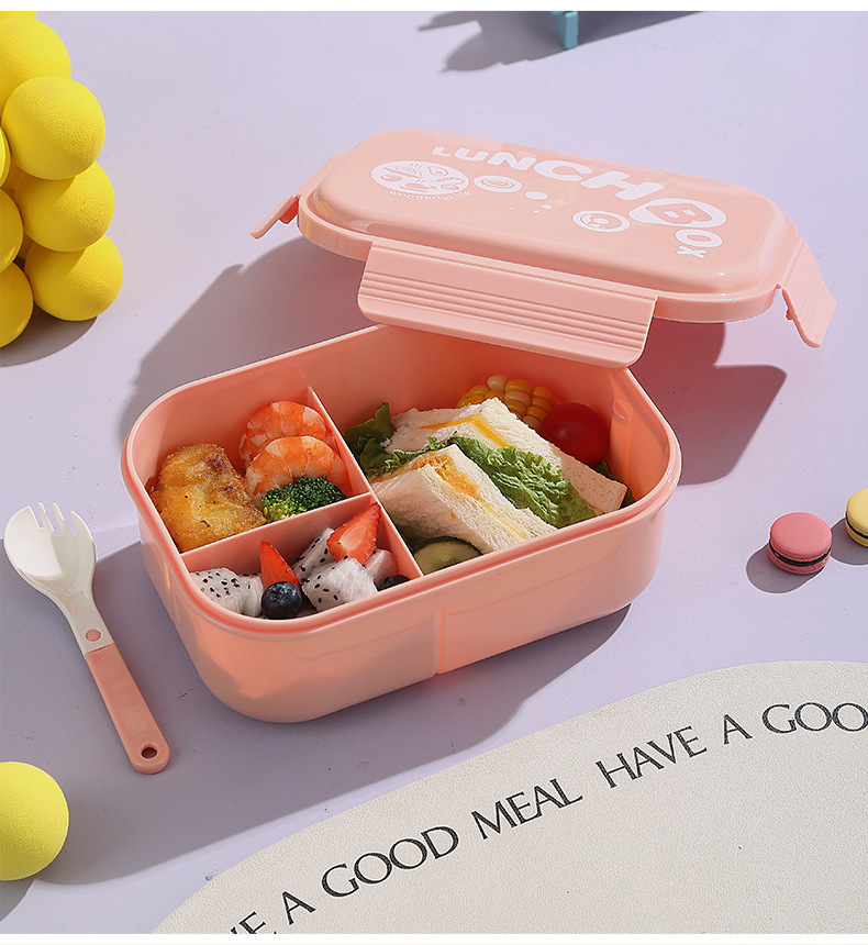 H226-553 Simple Office microwave-heated compartments Lunch box Set, student-specific fruit lunch box detail image 6