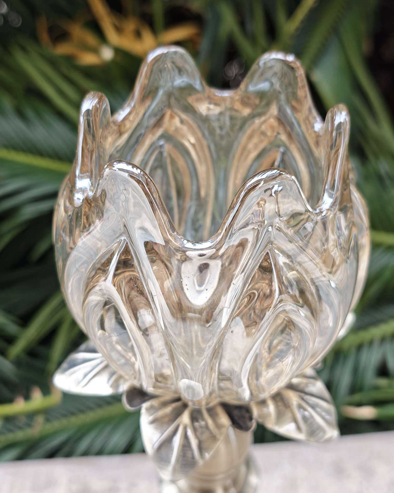 New Chinese-style metal glass candlestick ornaments, modern living room model room, entrance hall, office, hotel decoration detail image 4