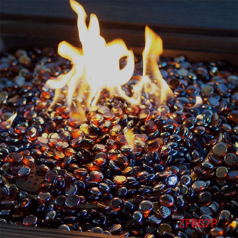 Furnace glass stone 17-19MM, glass flat beads 3cm, colored sea blue glass stone tempered glass particles 28mm-32mm Application Scenario