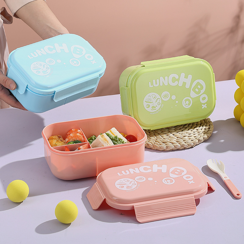 H226-553 Simple Office microwave-heated compartments Lunch box Set, student-specific fruit lunch box