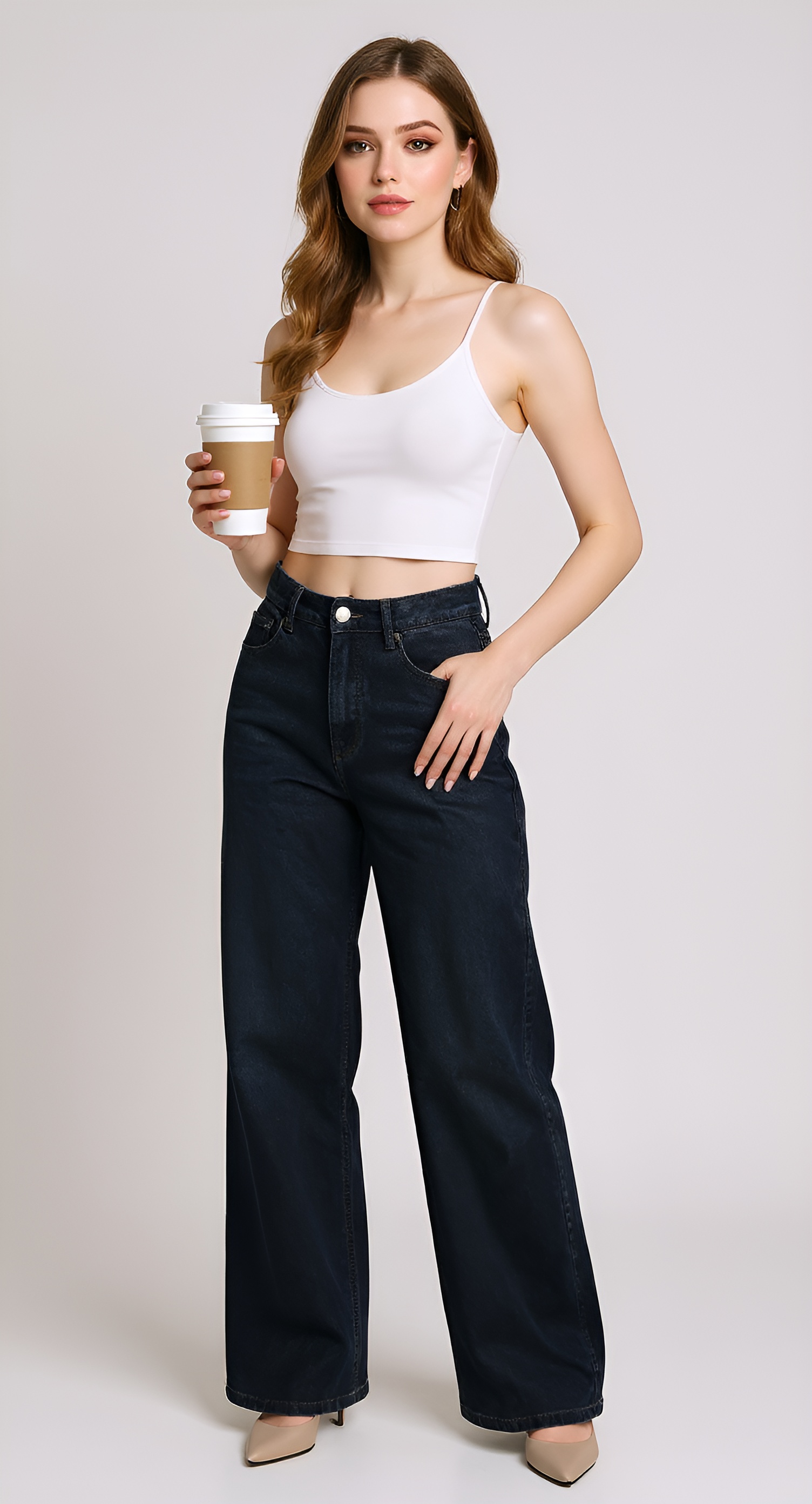 Nueva mujer de una sola pieza piernas largas vaqueros de moda versátil denim mujer cómodo y transpirable denim Application Scenario
