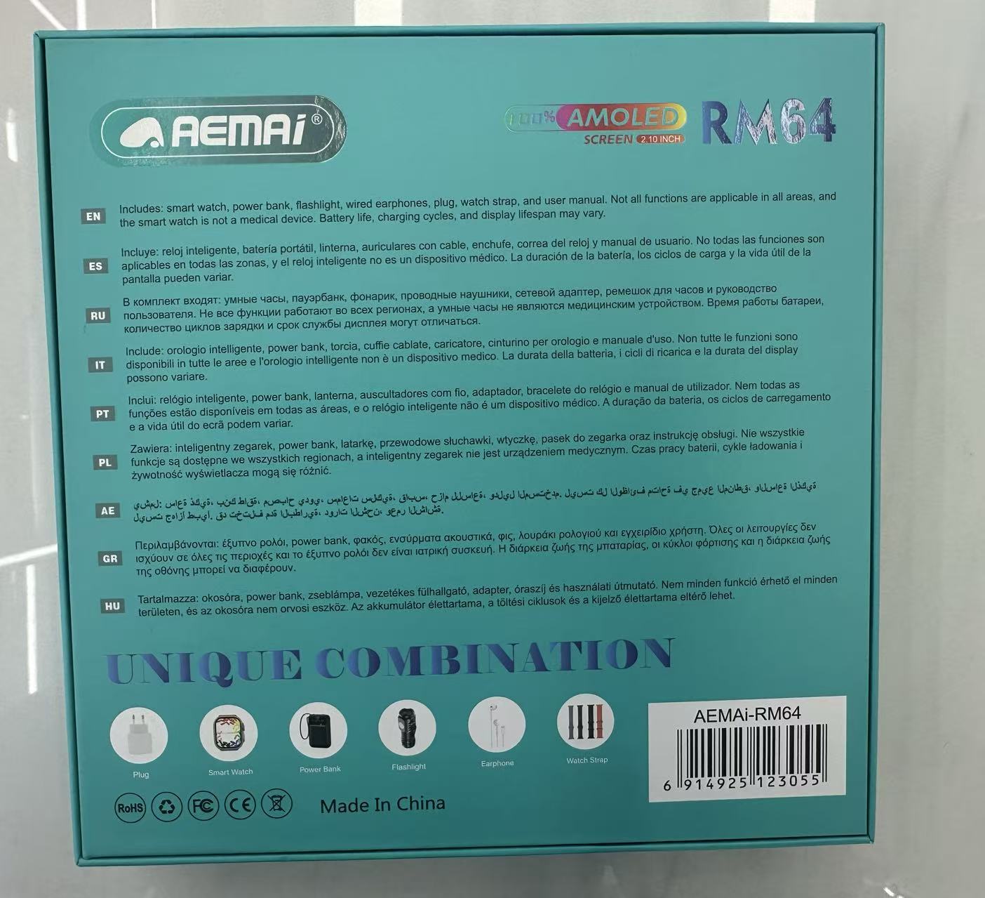 AEMAI RM64 Smartwatch Case details Picture