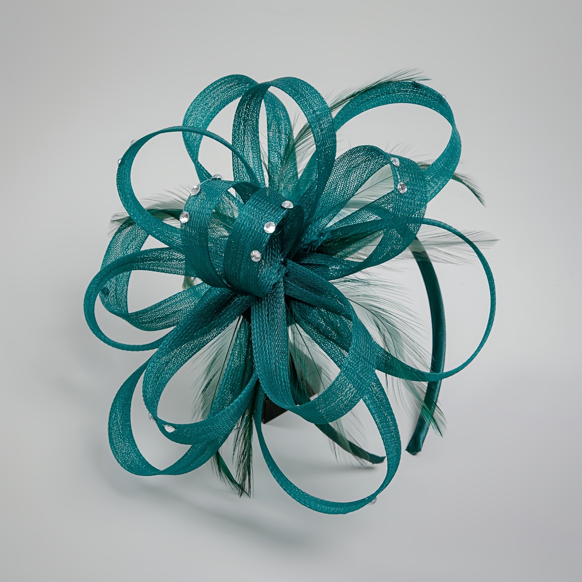 A fashionable decorative headpiece for a bow, a bride's wedding headpiece, an afternoon tea accessory, a birthday gift, a horse racing festival headpiece, a top hat, a Derby hat, a church hat, a Christmas hair accessory, a clip, and a headband are both useful Item Picture