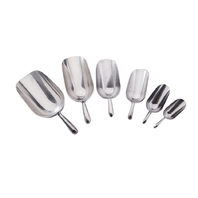 厂家直供12-85oz多功能铝合金超市厨房米铲牛排铲冰铲面粉铲批发金属勺子家用大容量不锈钢汤勺厨房餐具料理勺