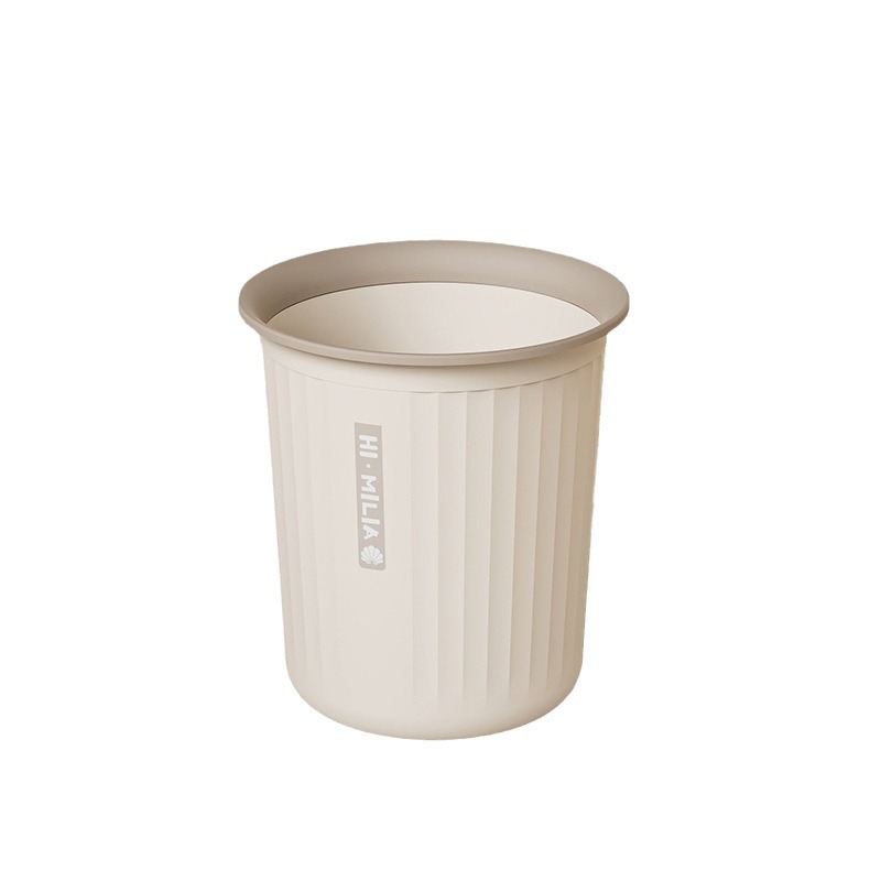 T54-Y-9118 simple trash can, large kitchen trash can, round with pressure ring, toilet and bathroom wastebasket Application Scenario