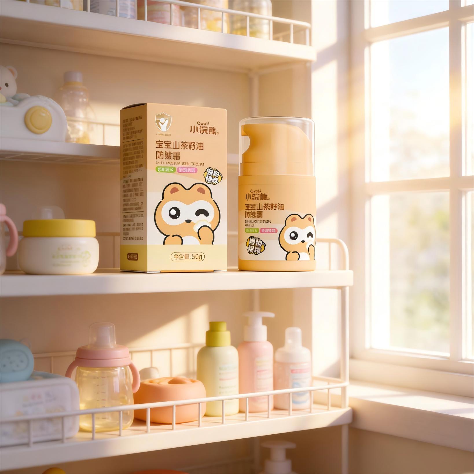 Little raccoon Kids' cute baby Soothing Cream Skin-friendly formula plant essence Moisturizing cream prevent 皴 moisturizing and hydrating moisturizing special for infants and toddlers, baby and newborn baby facial care Specification image