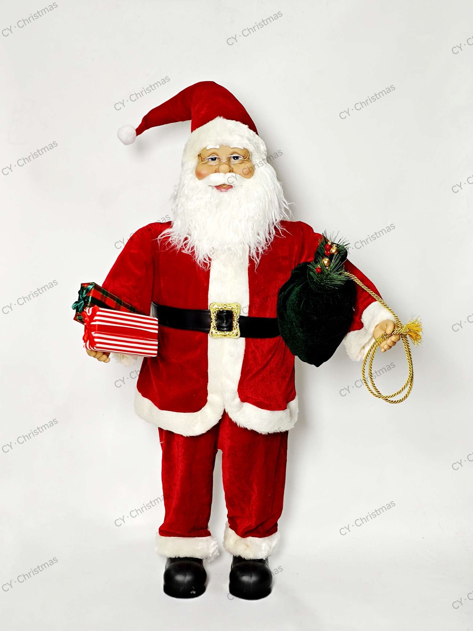 CY·Christmas 40英寸（1m）红色站姿圣诞老人 圣诞摆件 圣诞用品