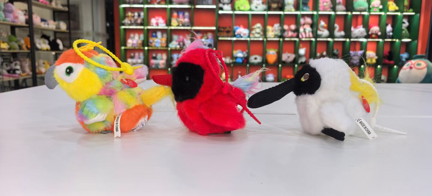 Cross-border bestseller Kuanghai Doudou Bird electric cat toy, sound-making simulation birds, birds, sparrows, black phoenixes, parrot nests, singing recording, wing-flapping birds, plush toy pendants, fledings Application Scenario