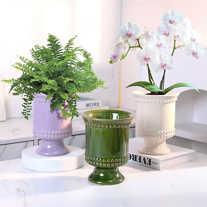 Phalaenopsis ceramic flower pot handicrafts, base vases, decorative flower POTS, creative home decorations detail image 5