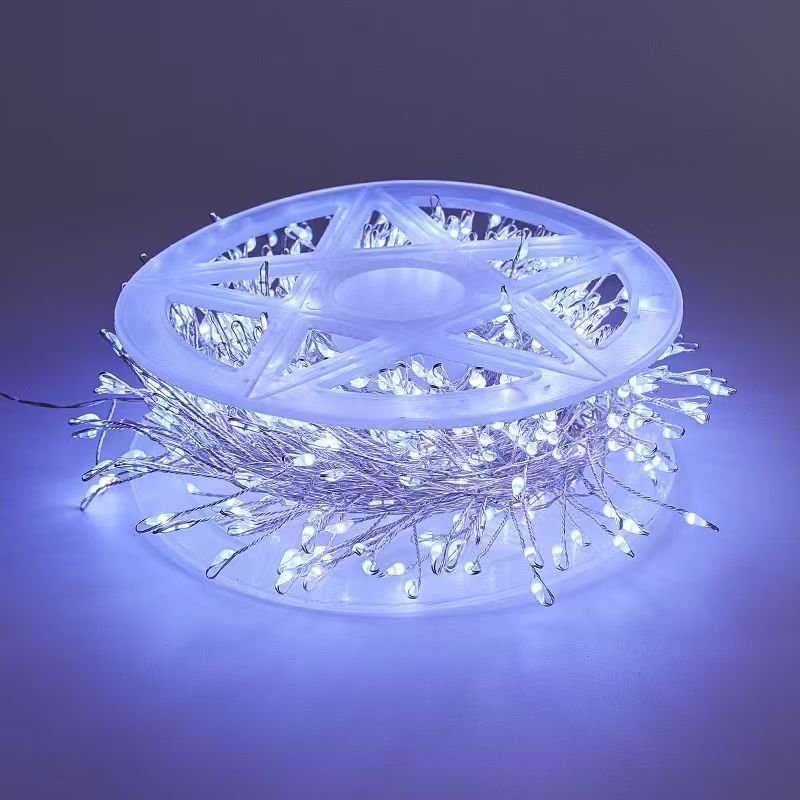 LED indoor and outdoor festival string lights, copper wire alloy firecracker straight lights, decorative lights, Christmas lights detail image 4