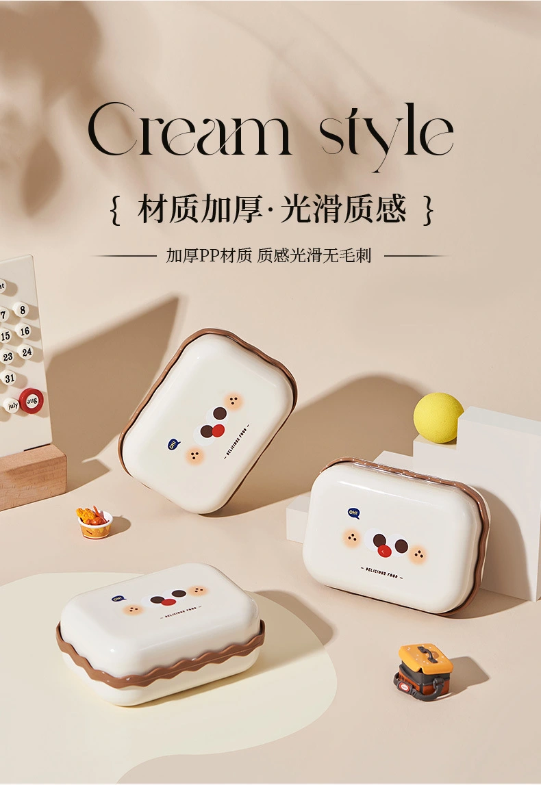 J06-6913 Soap box with lid, dust-proof and water-proof, convenient travel, simple draining soap box, countertop soap box detail image 7