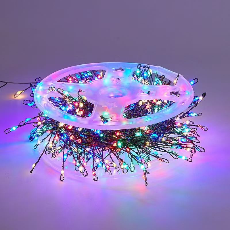 LED indoor and outdoor festival string lights, copper wire alloy firecracker straight lights, decorative lights, Christmas lights detail image 3
