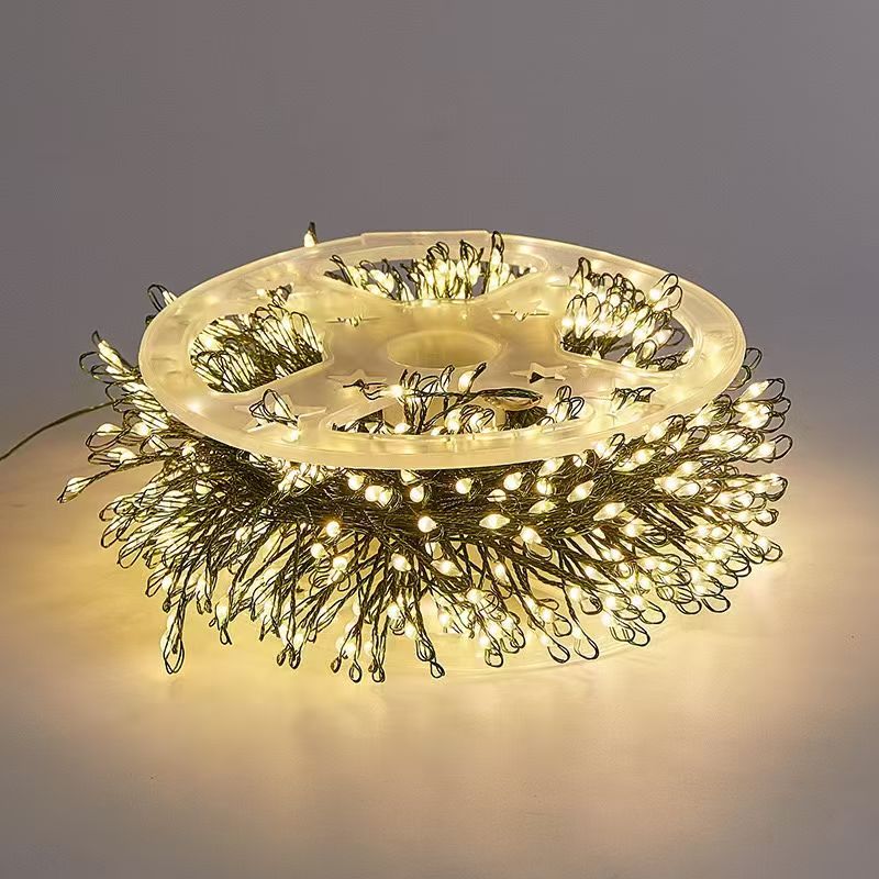 LED indoor and outdoor festival string lights, copper wire alloy firecracker straight lights, decorative lights, Christmas lights details Picture