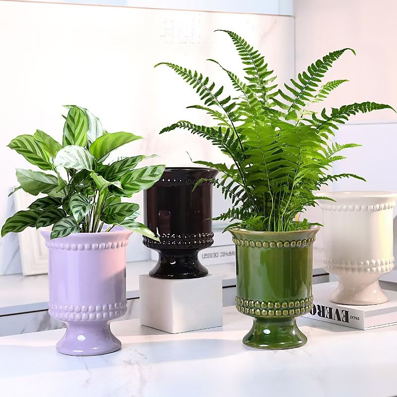 Phalaenopsis ceramic flower pot handicrafts, base vases, decorative flower POTS, creative home decorations detail image 6