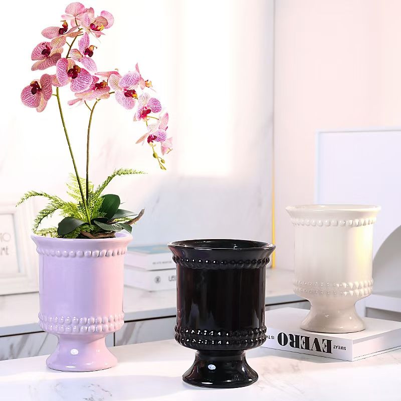 Phalaenopsis ceramic flower pot handicrafts, base vases, decorative flower POTS, creative home decorations detail image 7