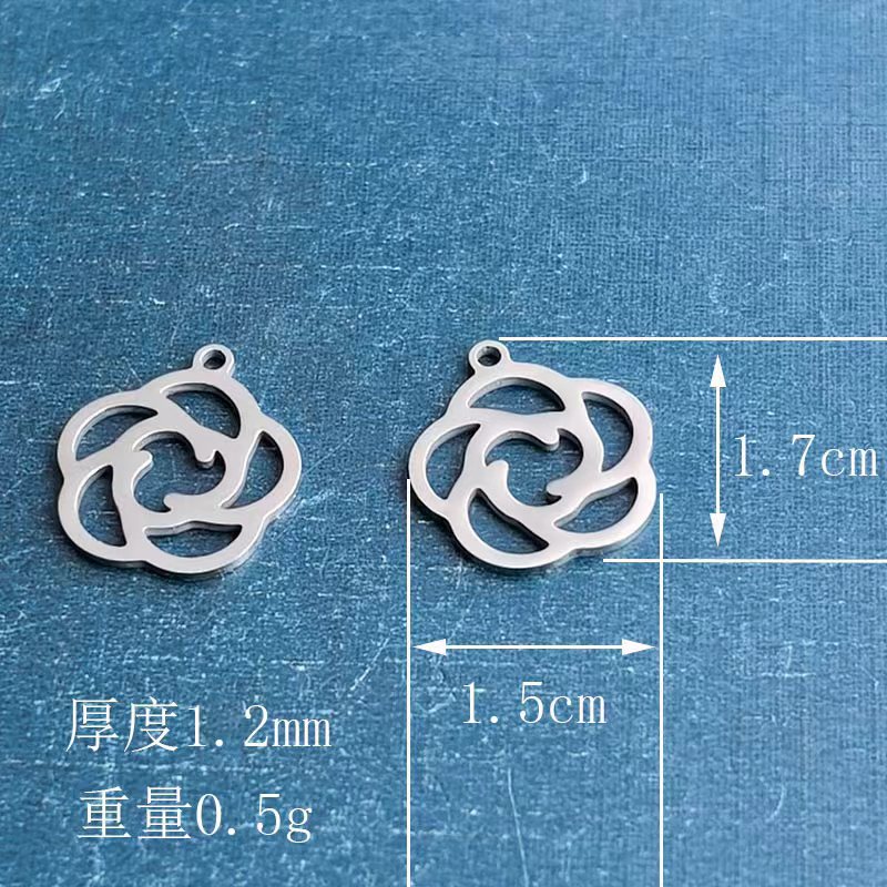 Fashionable and simple stainless steel cut titanium steel bracelet pendant, DIY personalized and trendy accessory necklace pendant detail image 2