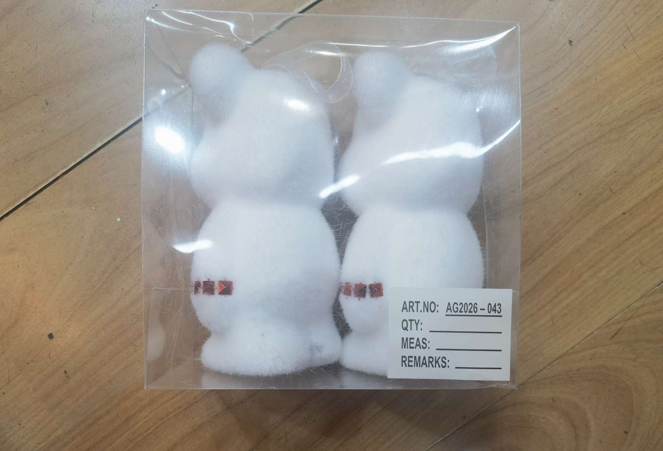 圣诞装饰品，圣诞小熊，圣诞挂件，泡沫熊细节图