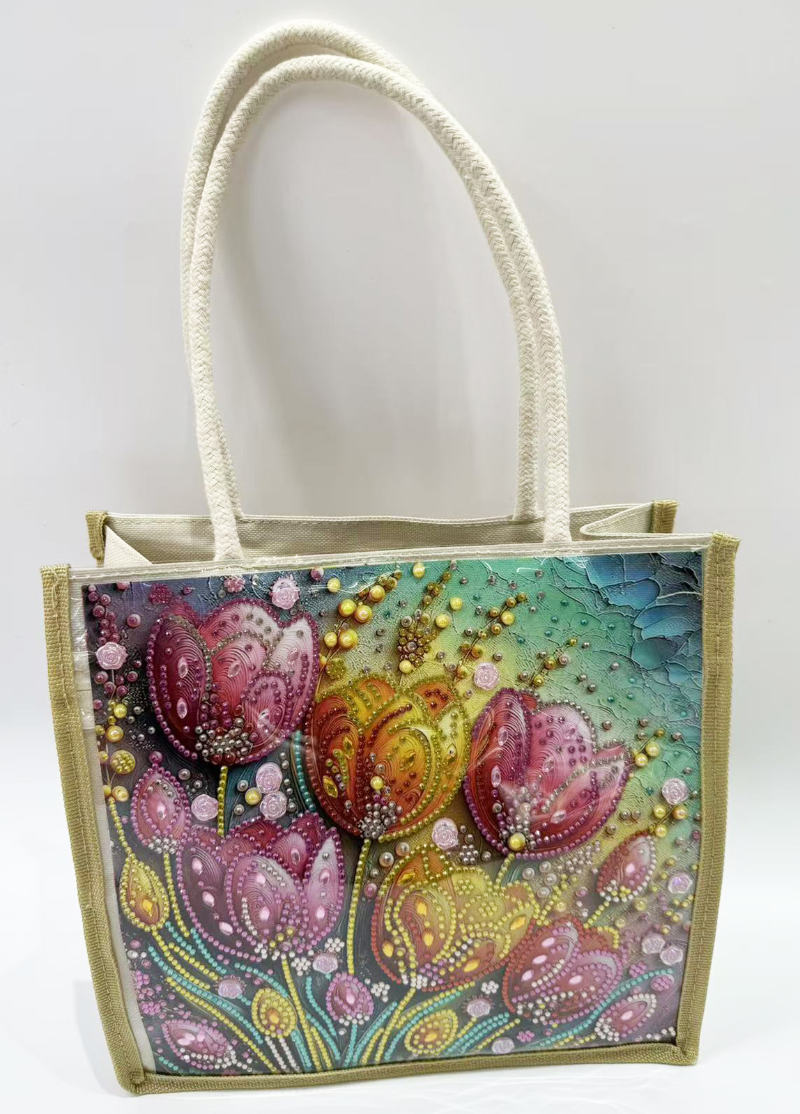 DIY handcrafted diamond shopping bags with multiple patterns pic 5