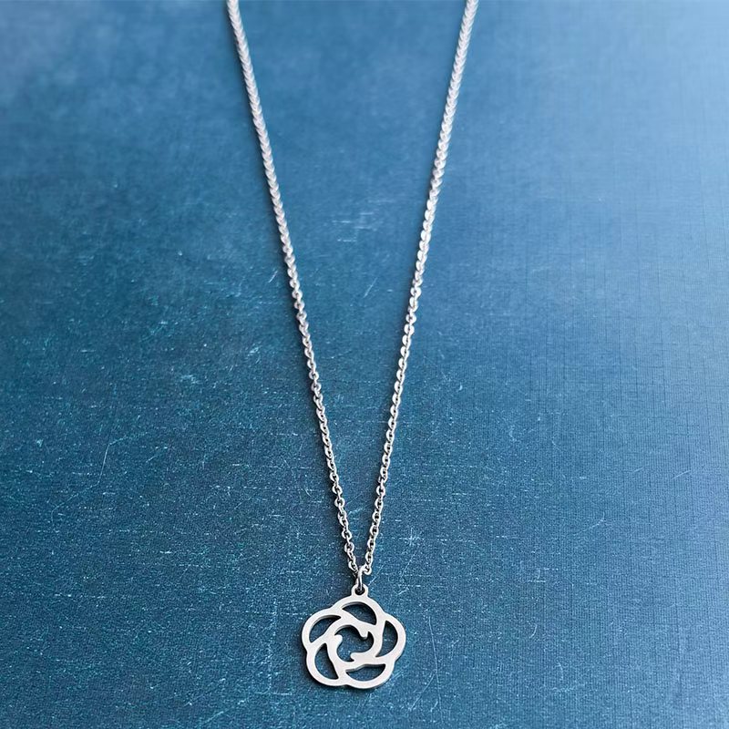 Fashionable and simple stainless steel cut titanium steel bracelet pendant, DIY personalized and trendy accessory necklace pendant detail image 3